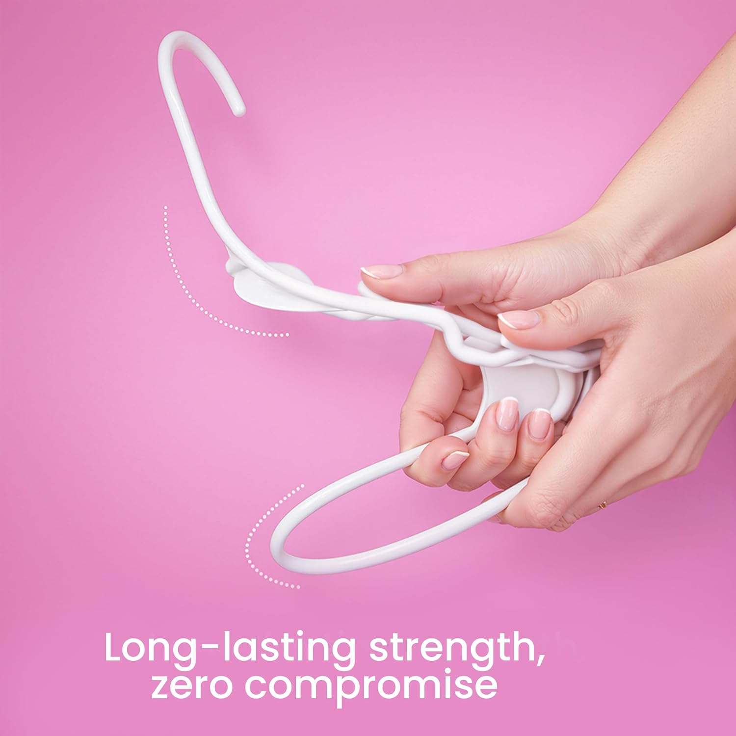 Utopia Home Plastic Hangers 50 Pack – Space Saving Clothes Hanger White | Durable & strong | Closet organizer & storage | Ideal for apartments. dorms & stocking stuffers - Image 4