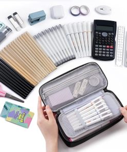 Alternative view of WEMATE Pencil Case. Large Storage Organizer. Makeup Bag. Teacher Must - have. Big Pencil Pouch. Marker Case for College